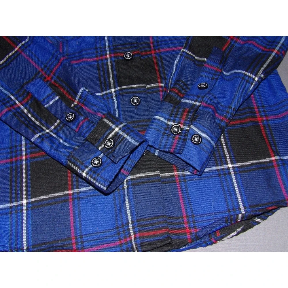 DIXXON Flannel Co. Camp Crystal Lake Plaid Button Up Shirt Women's Small - Picture 5 of 10